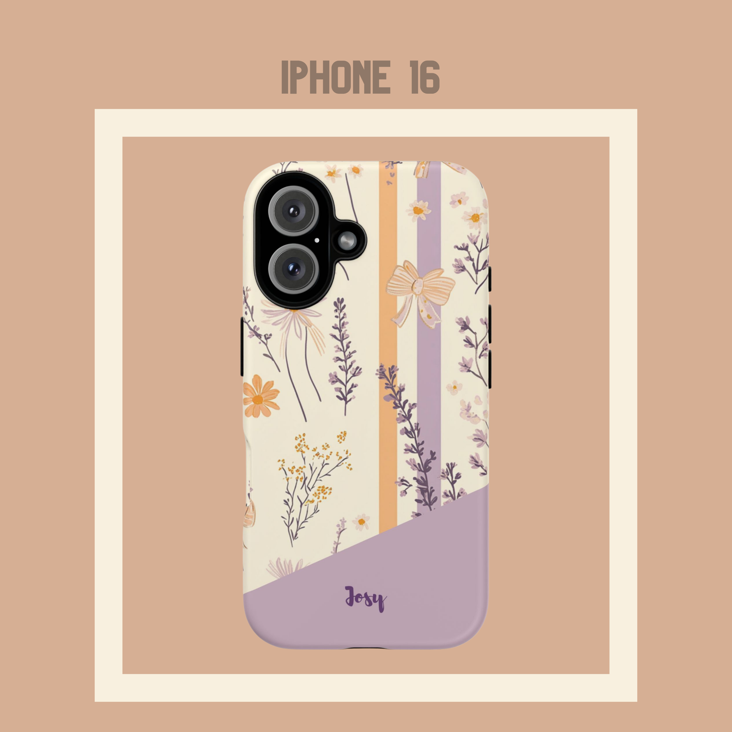Personalisierte Handyhülle Wildblumendesign