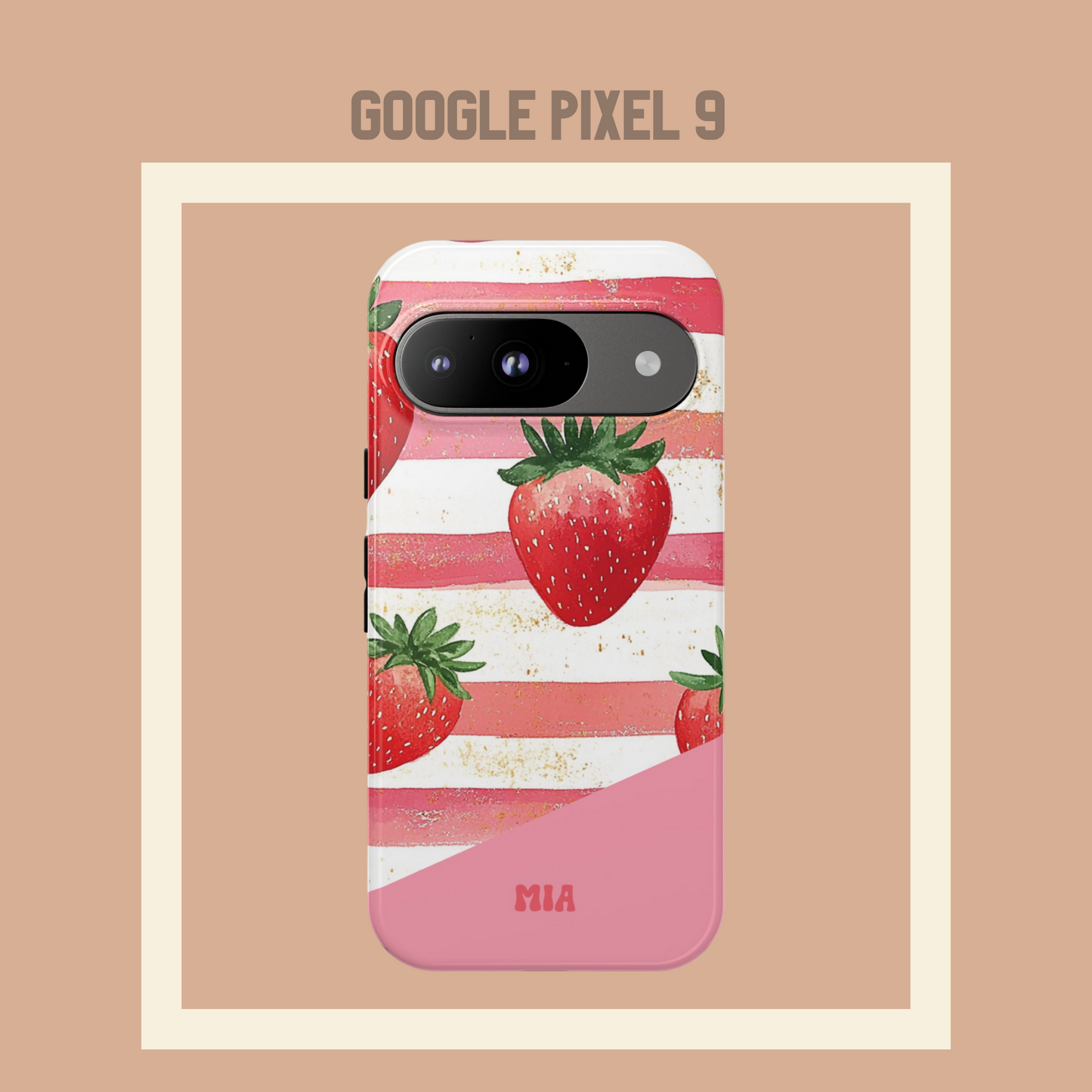 Personalisierte Handyhülle Erdbeerdesign