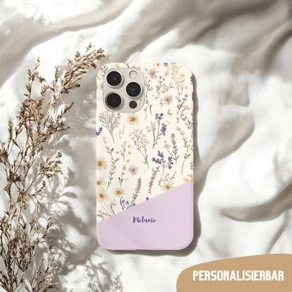 Personalisierte Handyhülle Wildblumendesign