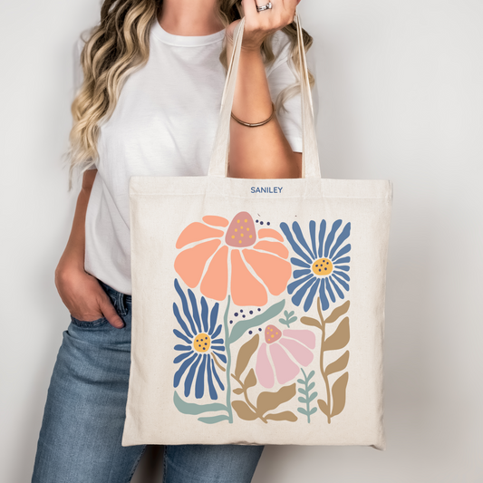 Tote Bag mit Blumen Design