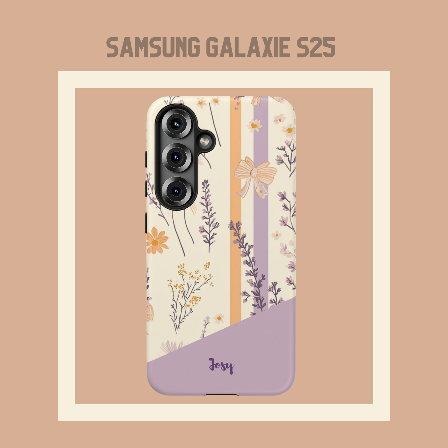 Personalisierte Handyhülle Wildblumendesign