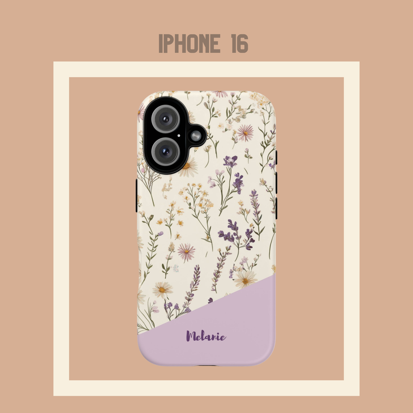 Personalisierte Handyhülle Wildblumendesign