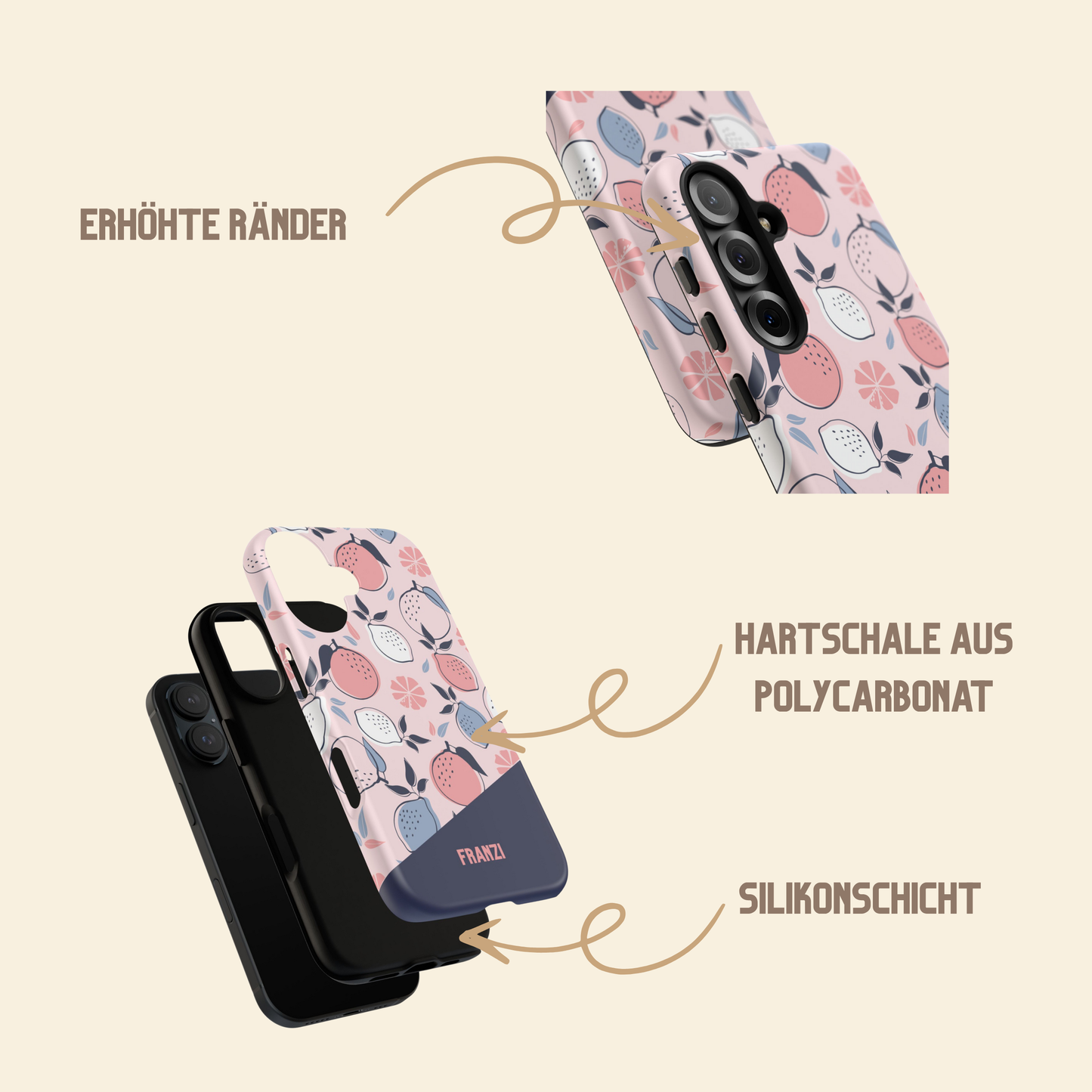 Personalisierte Handyhülle Zitrusdesign