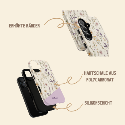 Personalisierte Handyhülle Wildblumendesign