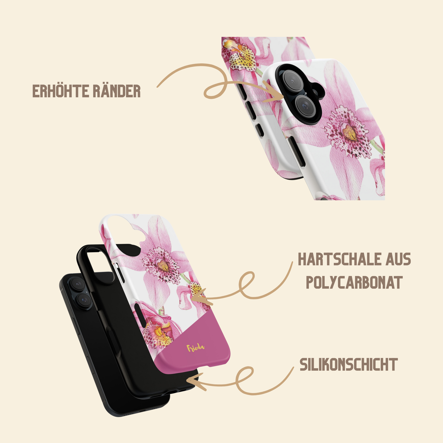 Personalisierte Handyhülle Blumendesign