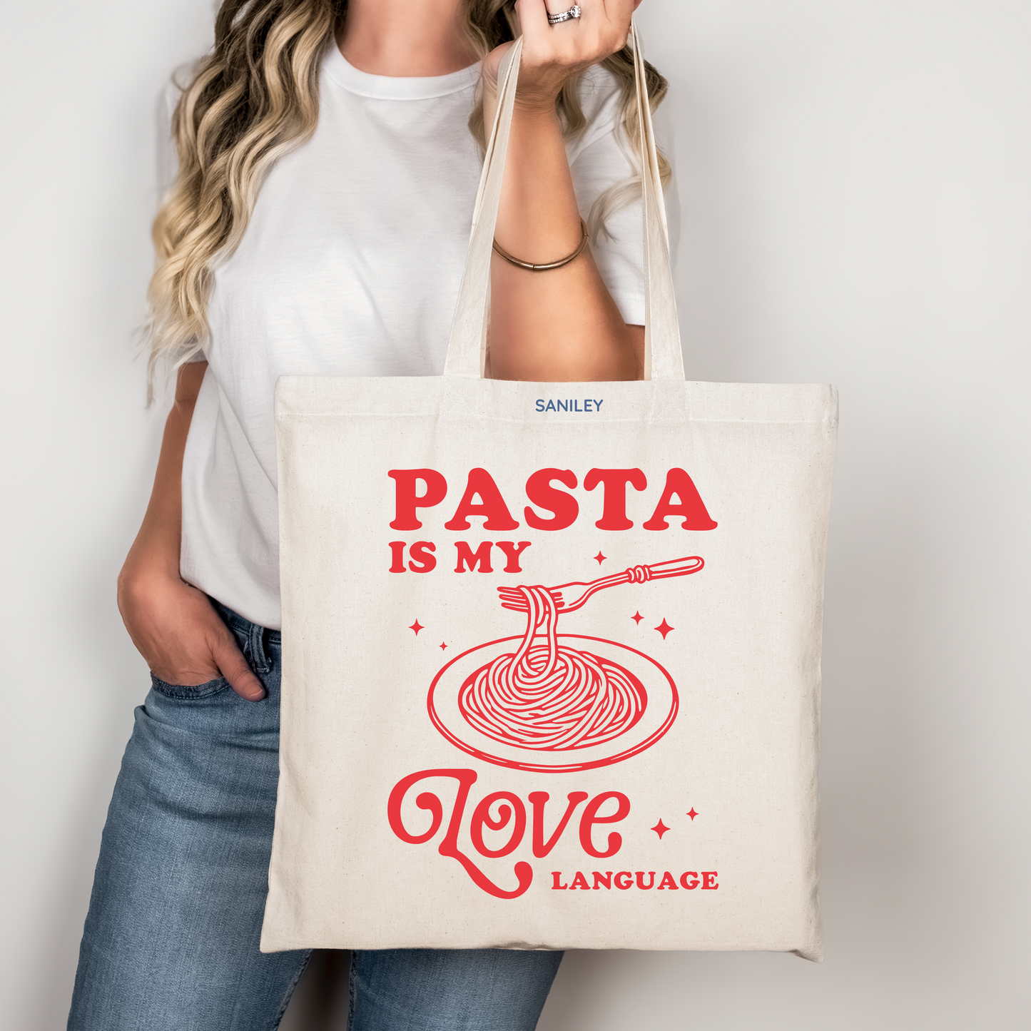 Tote Bag mit Pasta Design