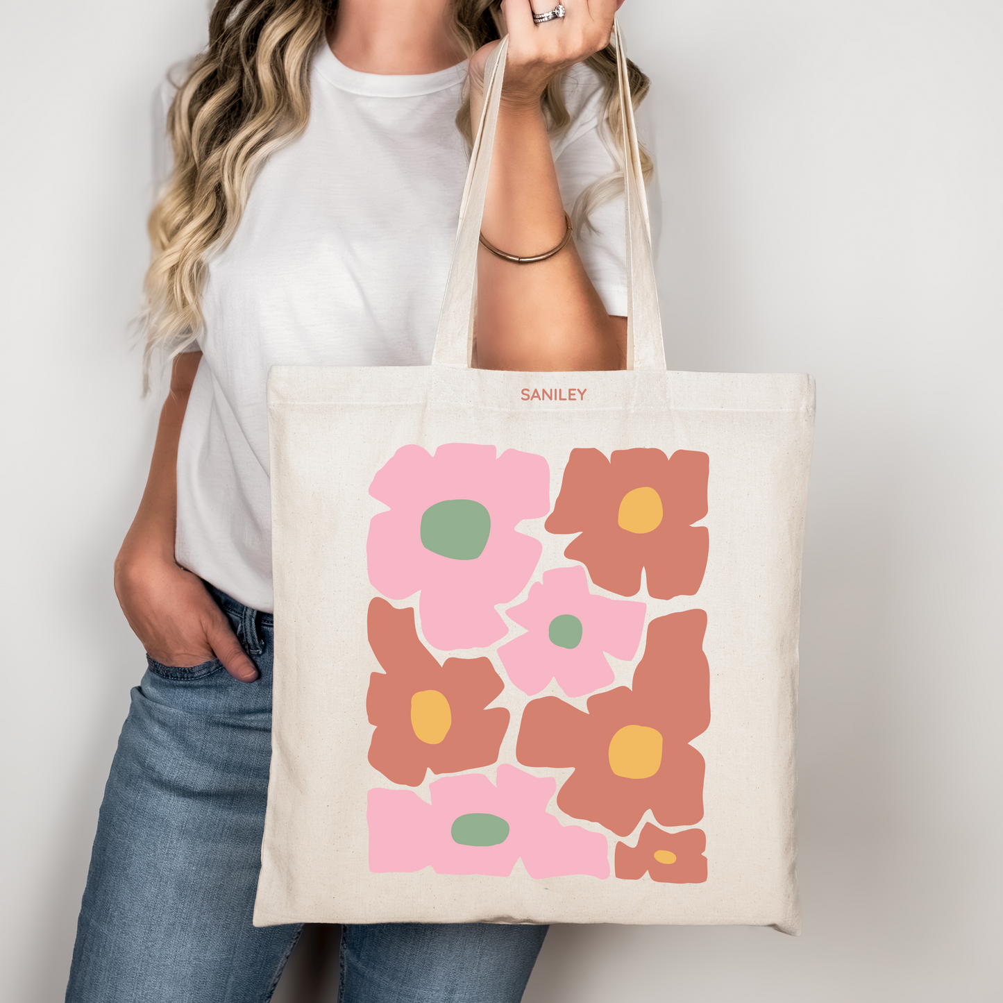 Tote Bag mit Blumen Design