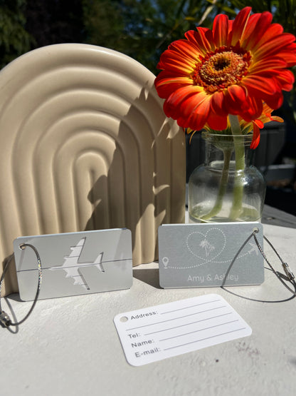 Personalisierter Kofferanhänger mit Gravur