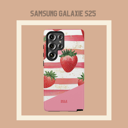 Personalisierte Handyhülle Erdbeerdesign