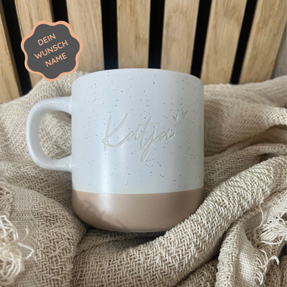 Personalisierte Steinguttasse