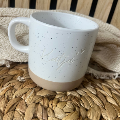 Personalisierte Steinguttasse