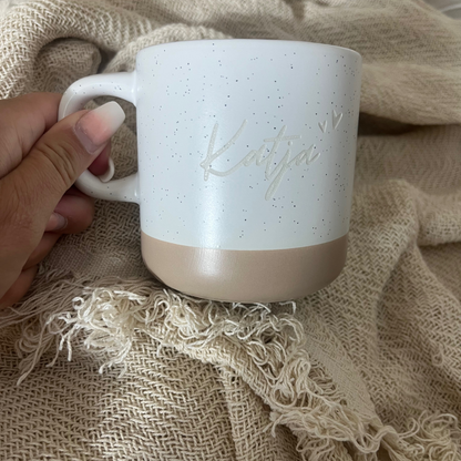 Personalisierte Steinguttasse