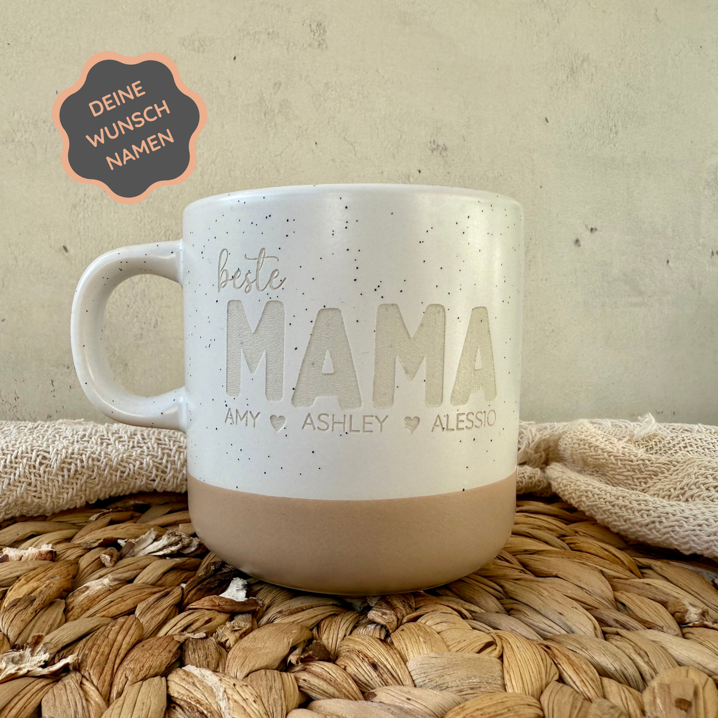 Personalisierte Steinguttasse