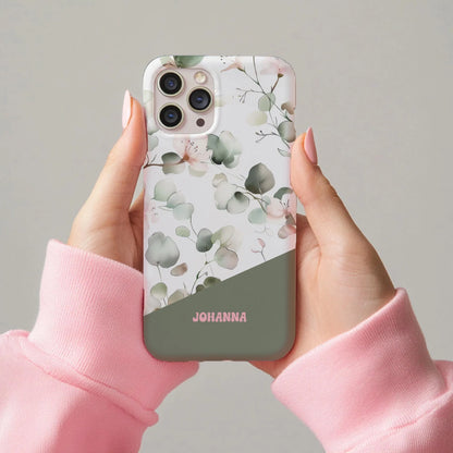 Personalisierte Handyhülle Eukalyptusdesign