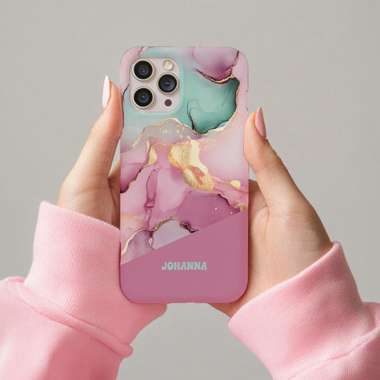 Personalisierte Handyhülle Marmordesign