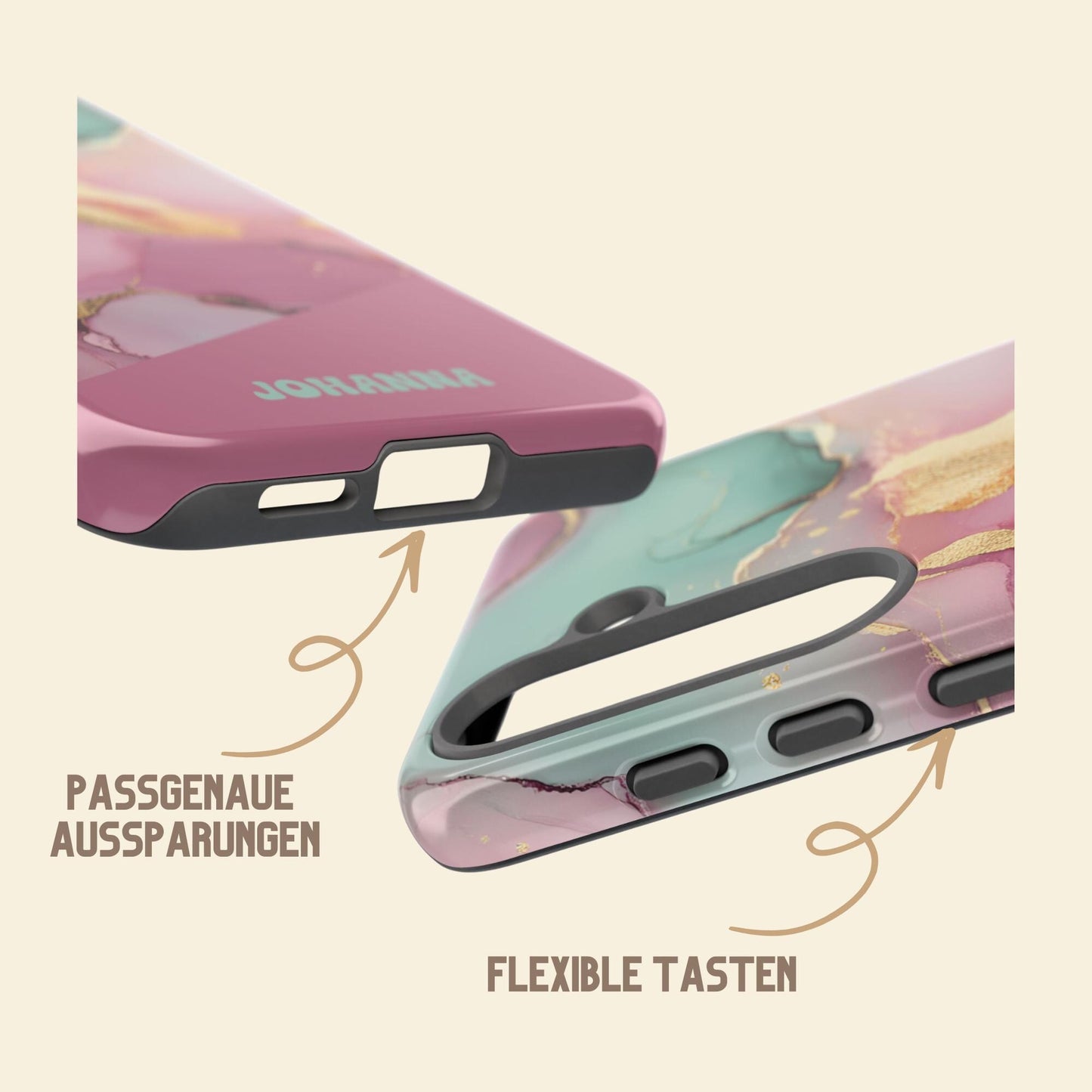 Personalisierte Handyhülle Marmordesign