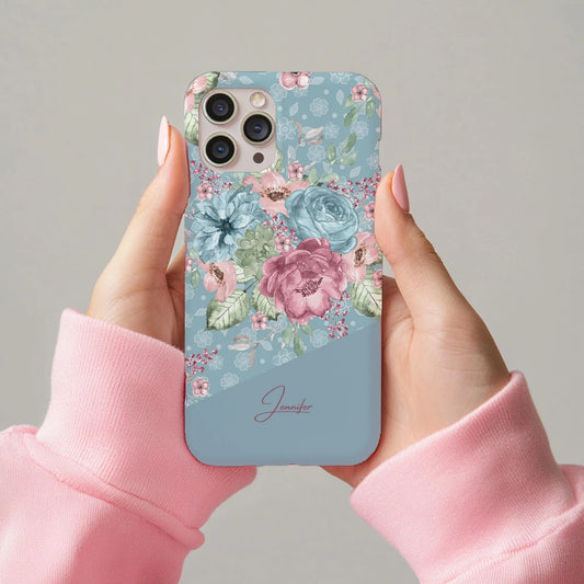 Personalisierte Handyhülle Blumendesign
