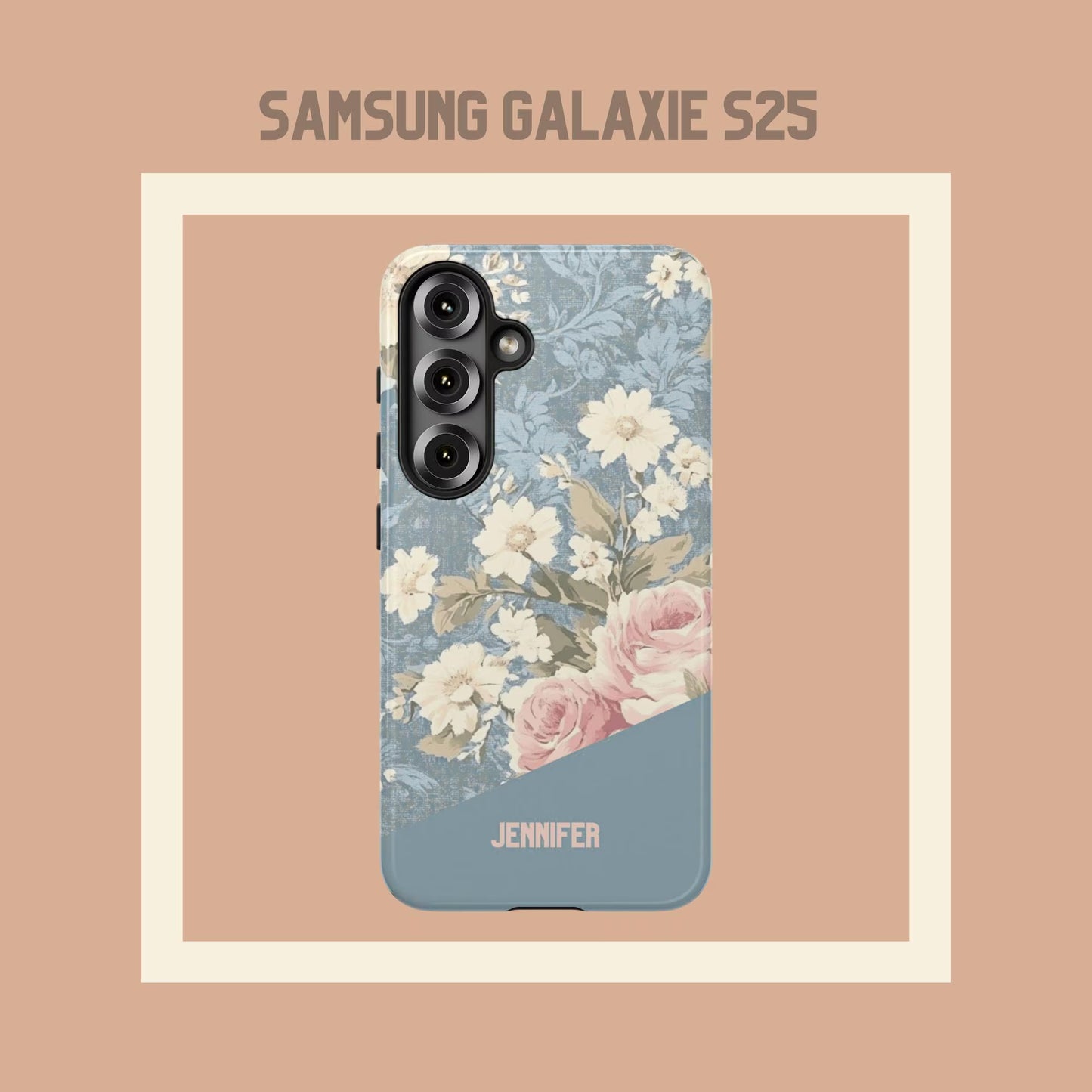 Personalisierte Handyhülle Blumendesign