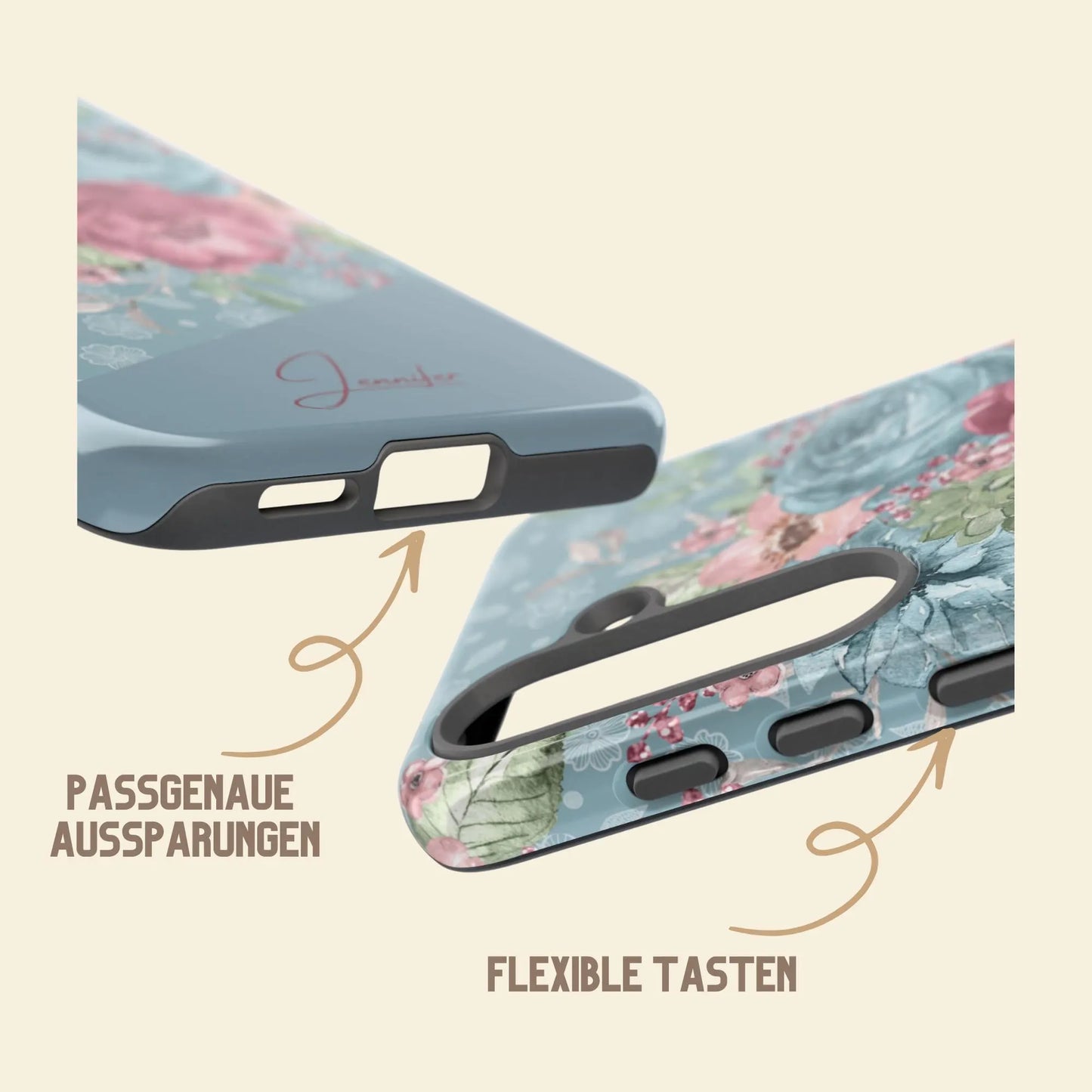 Personalisierte Handyhülle Blumendesign