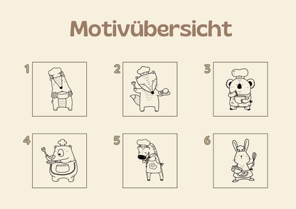 Personalisiertes Frühstücks- und Schneidbrettchen Sternekoch